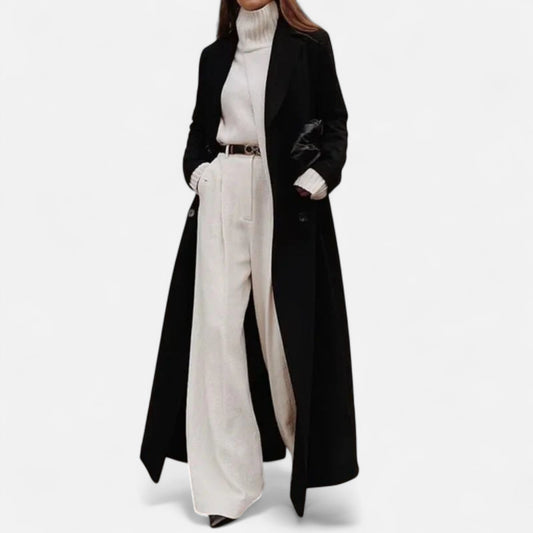 Old Monarchy | Women’s Longline Wool-Blend Coat – Timeless Elegance, Modern Poise